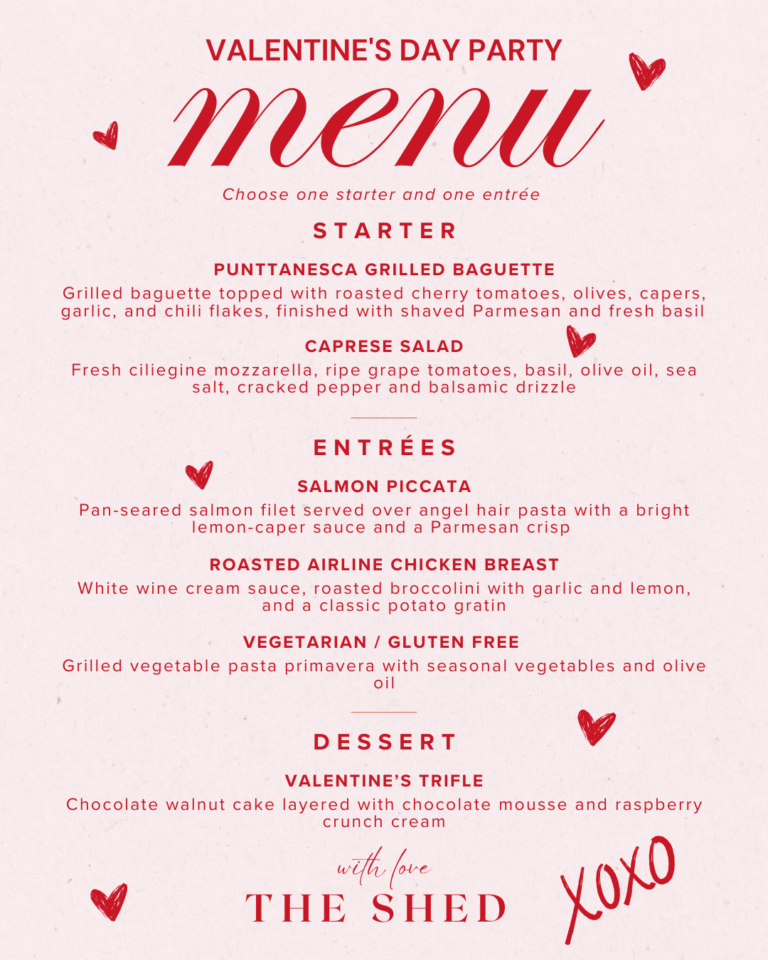 Red and Grey Vintage Valentines Day Food and Drink Menu Instagram Post 45 768x960